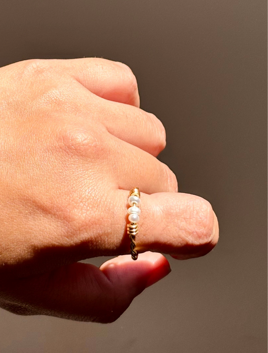 Thin Freshwater Pearl Ring